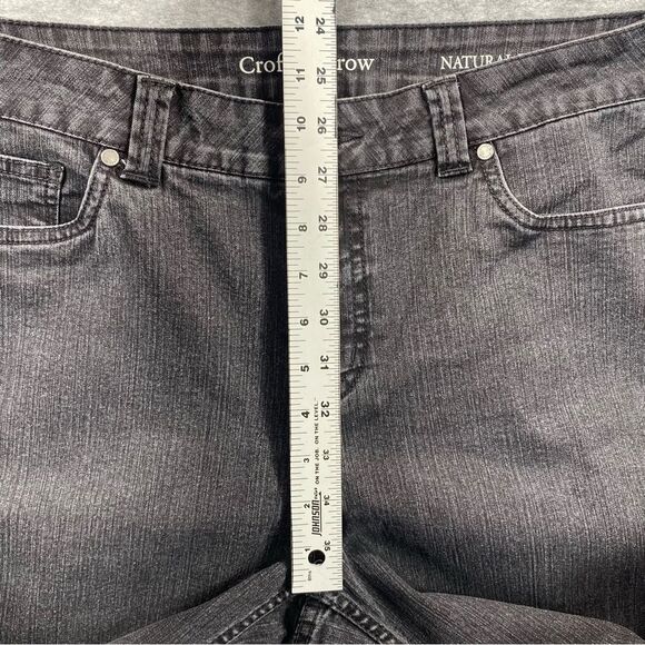 Croft & Barrow Womens Black Natural Fit Stretch Bootcut Jeans Size 12 Short - Picture 13 of 14